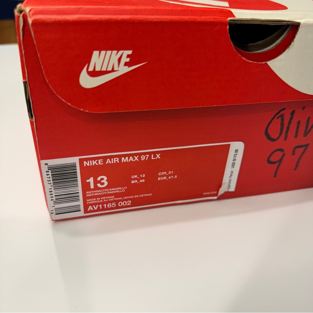 Nike Air Max 97 LX (Mens) - Black, Yellow, and Blue - Picture 2 of 9